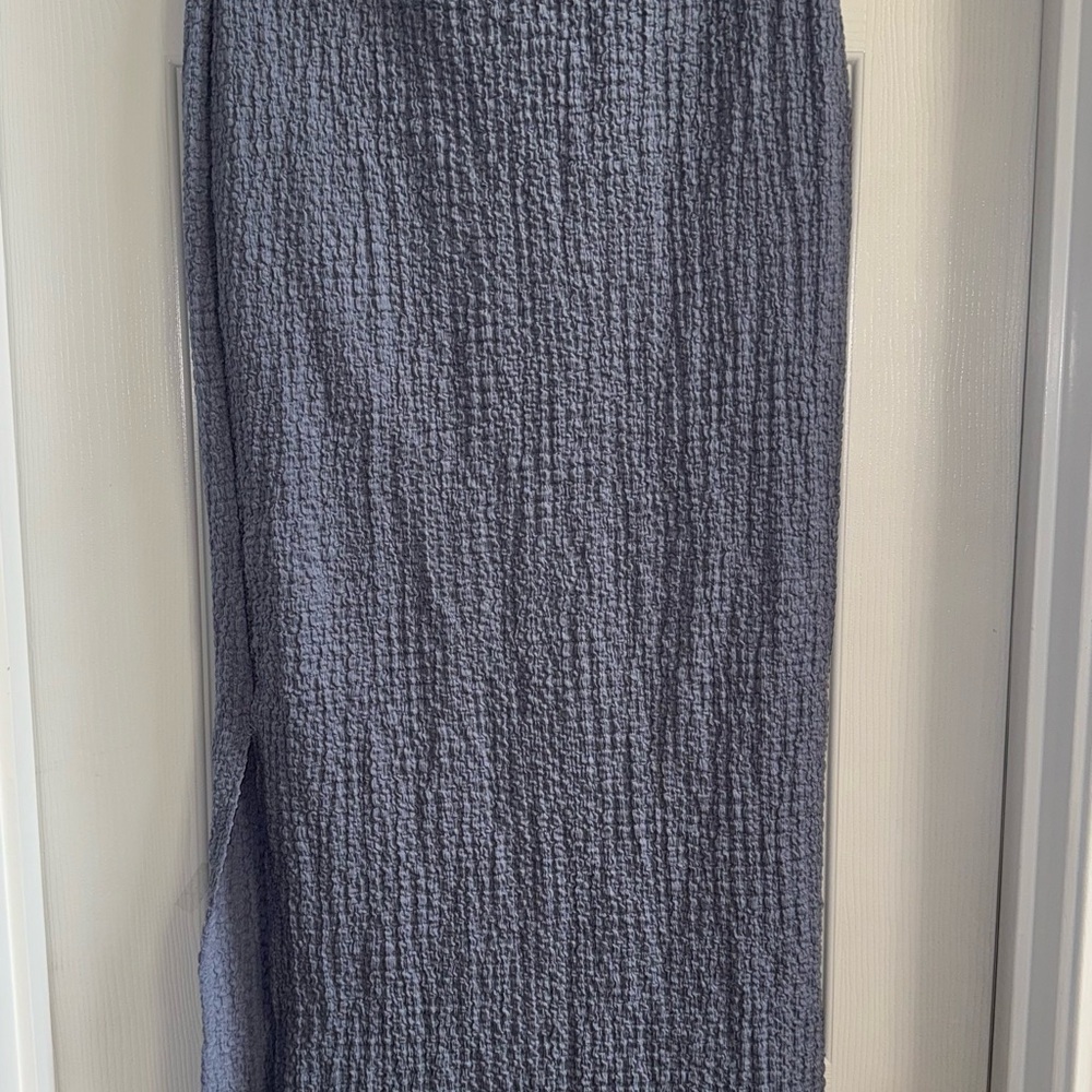 See You Monday textured tie Cami Maxi Skirt Set M NWOT Grey Blue Beachy Resort - Picture 7 of 16